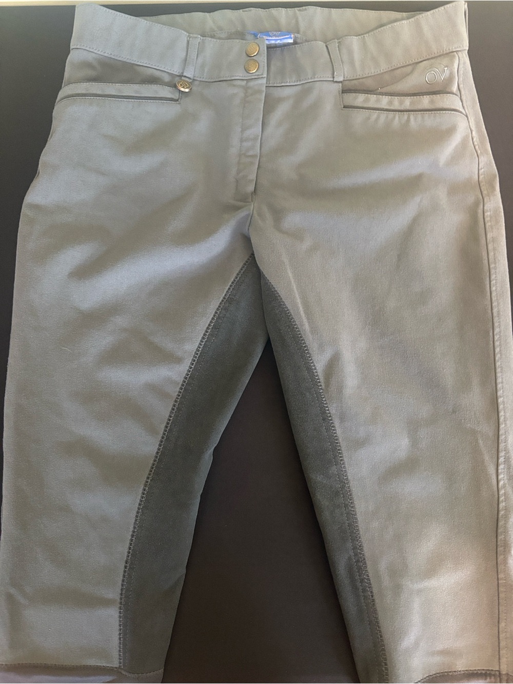 Ovation Light Grey Slim Secret Riding Breeches